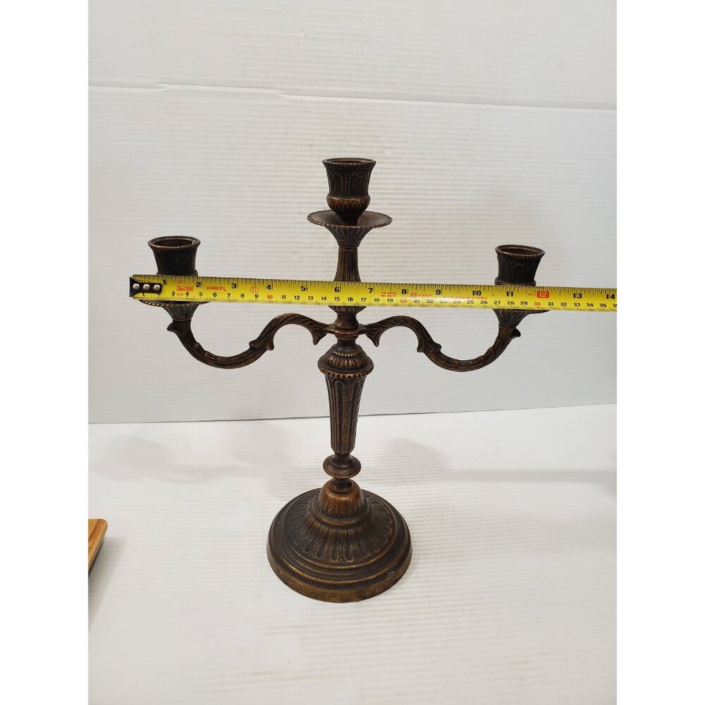 Vintage candelabra candle holders/ 3 arm candelabras/ candelabra perfect for - Picture 7 of 10